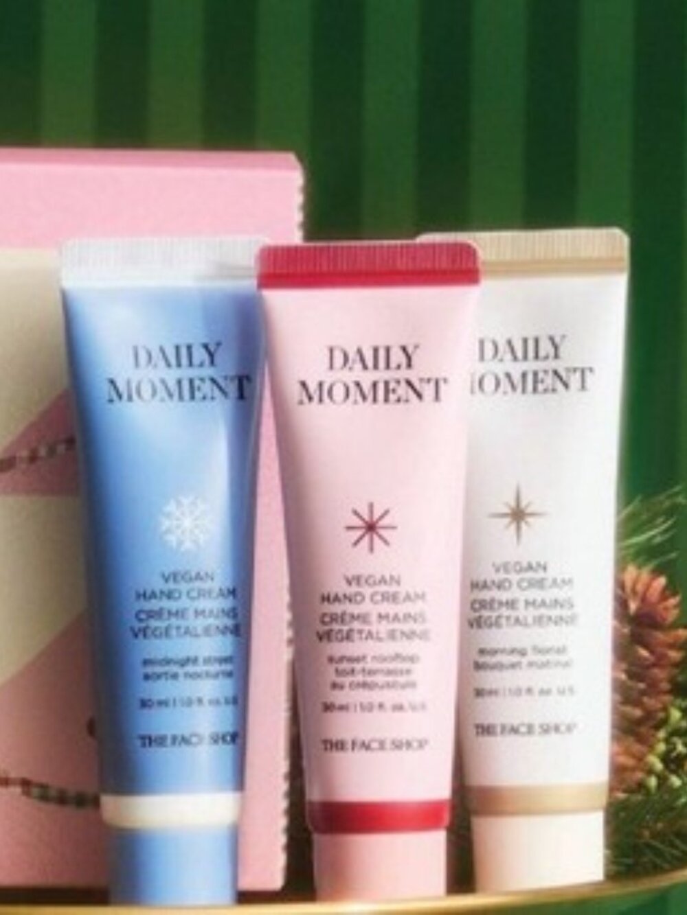 The Face Shop Limited Holiday Edition Daily Moment Vegan Hand Cream Set of 3